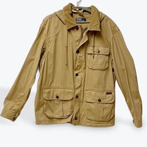 Polo Ralph Lauren Mens Tan Utility Field Jacket Hooded XXL